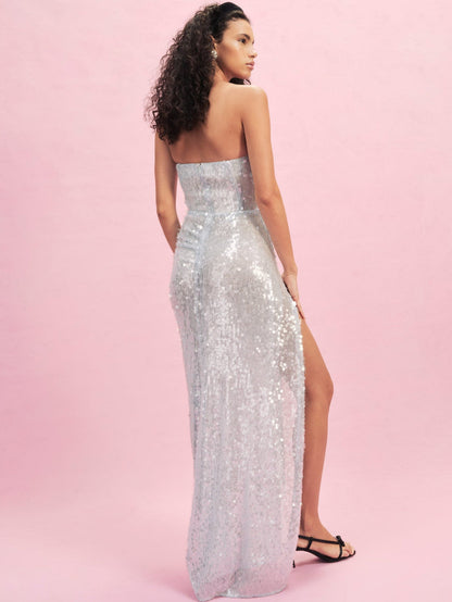 For Love and Lemons - Elysian Sequin Gown - Baby Blue