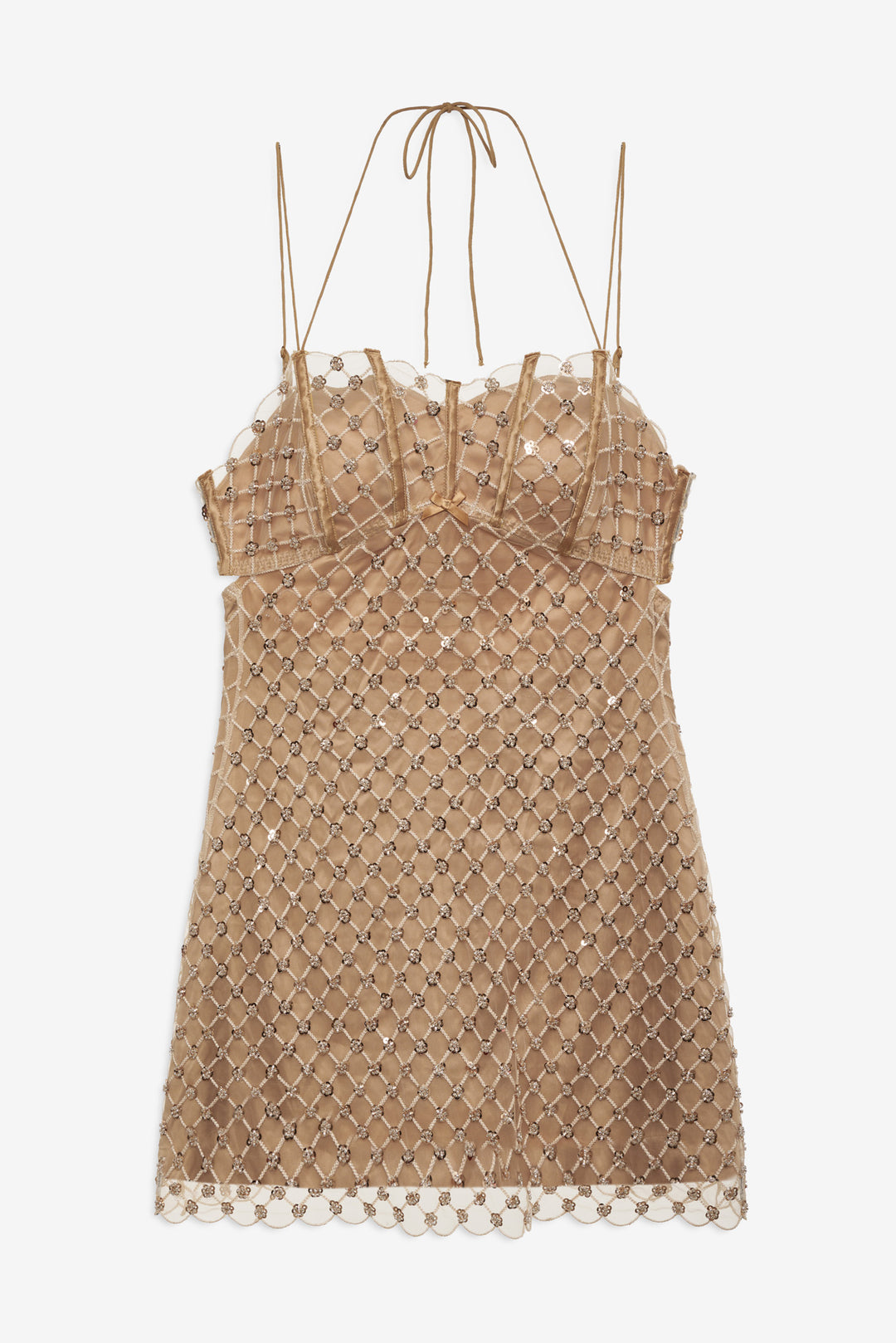 For Love and Lemons - Dazzle Me Slip Dress - Gold