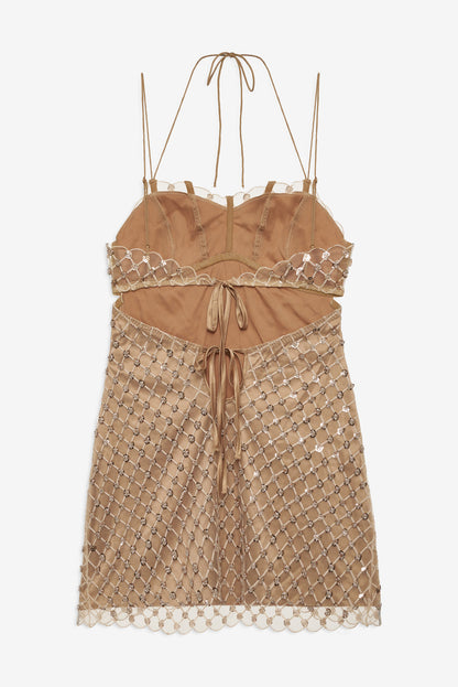 For Love and Lemons - Dazzle Me Slip Dress - Gold