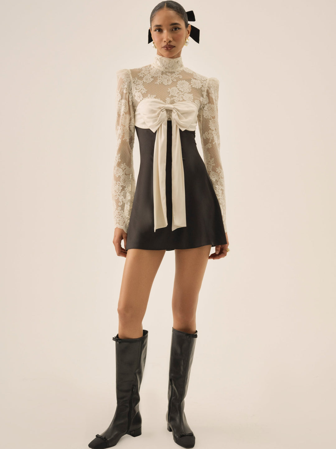 For Love and Lemons - Grace Lace Mini Dress - Cream