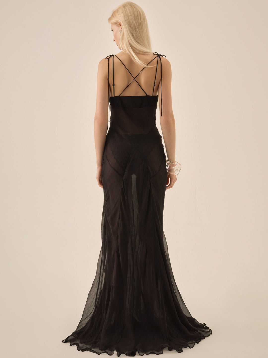 For Love and Lemons - Willa Silk Gown - Black