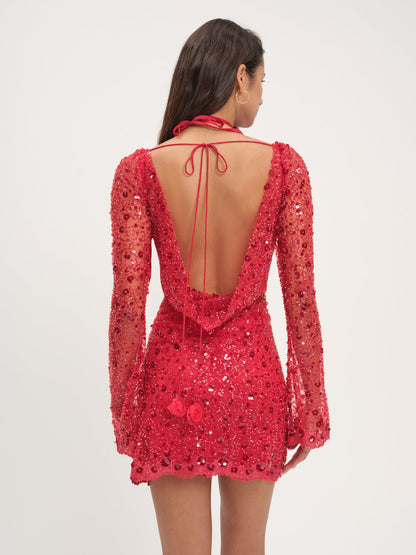 For Love and Lemons - Gwendolyn Mini Dress - Red