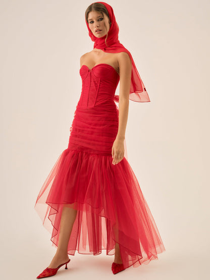 For Love and Lemons - Serafina Gown - Red
