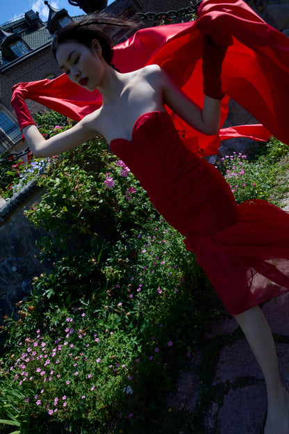 For Love and Lemons - Serafina Gown - Red
