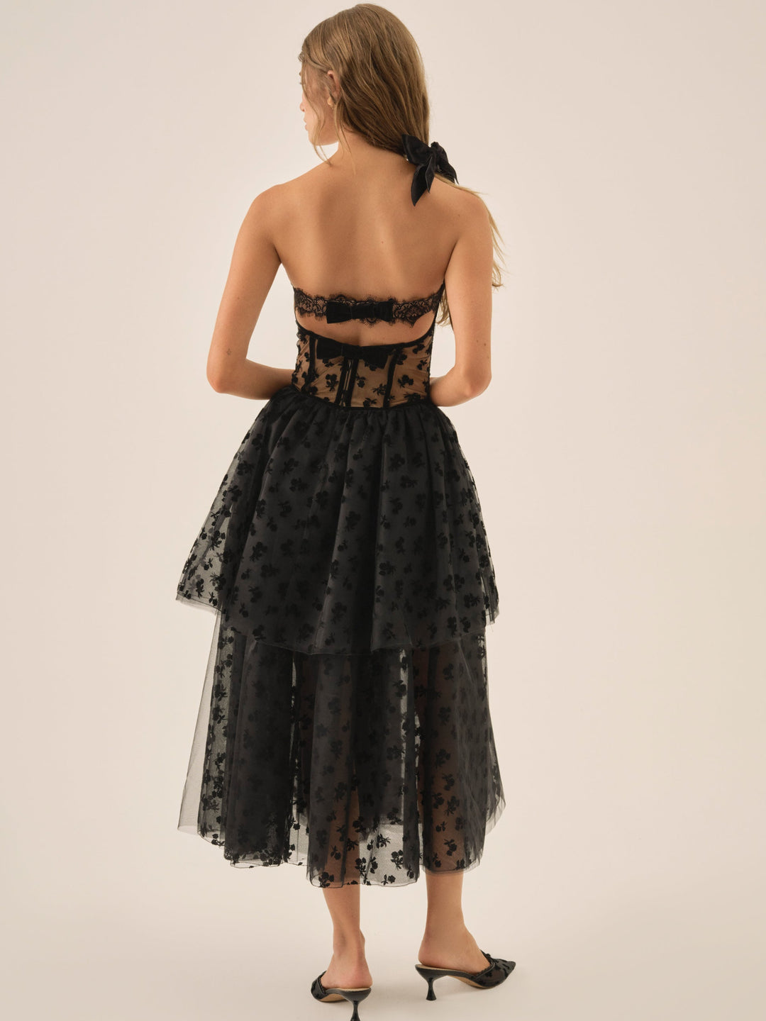 For Love and Lemons - Dionne Midi Dress - Black