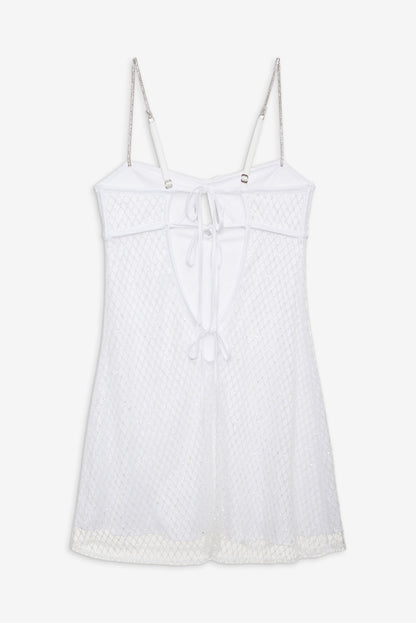 For Love and Lemons - Glitter Slip Dress - White