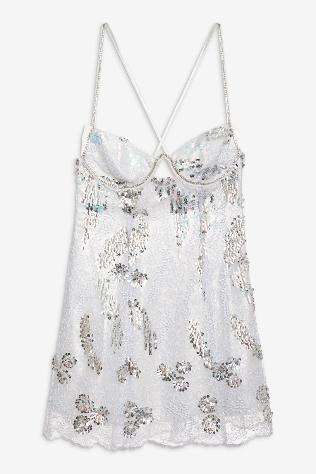 For Love and Lemons - Opal Mini Dress - Silver