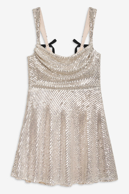 For Love and Lemons - Candice Mini Dress - Silver