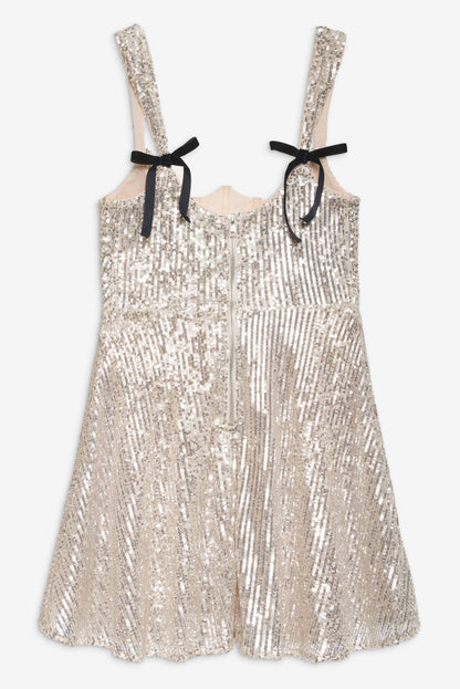 For Love and Lemons - Candice Mini Dress - Silver