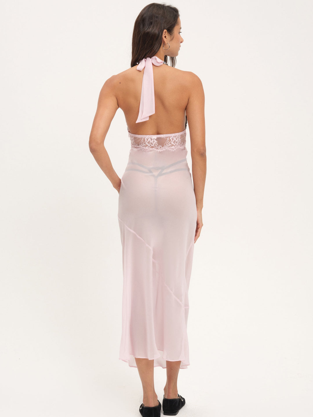 For Love and Lemons - Maia Maxi Slip Dress - Pink