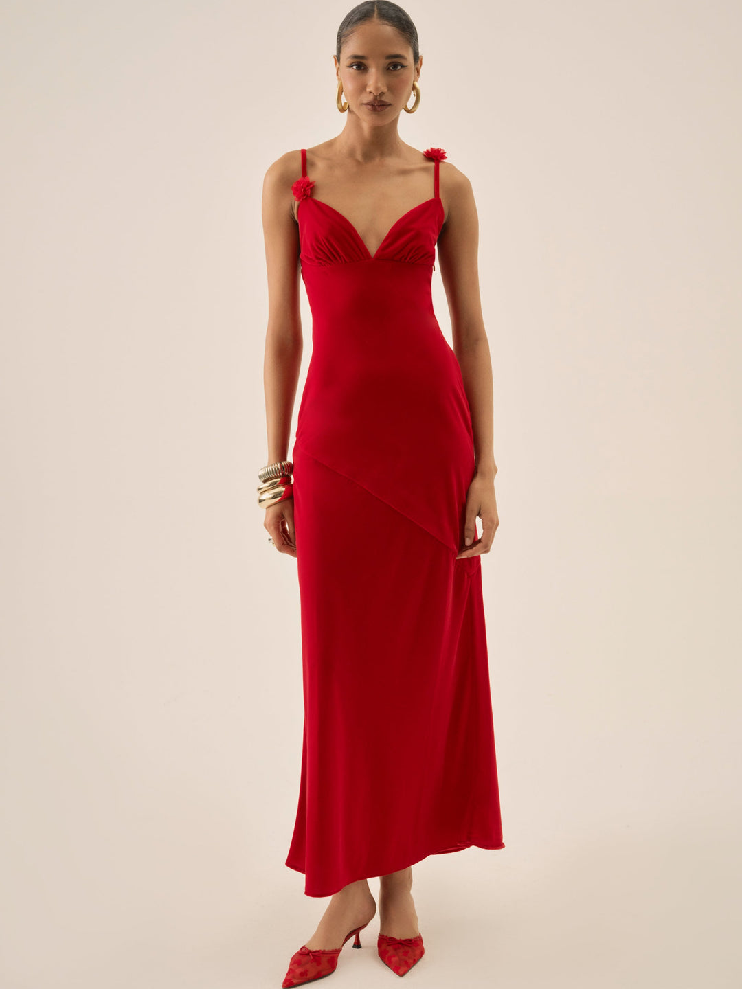 For Love and Lemons - Huda Maxi Dress - Red