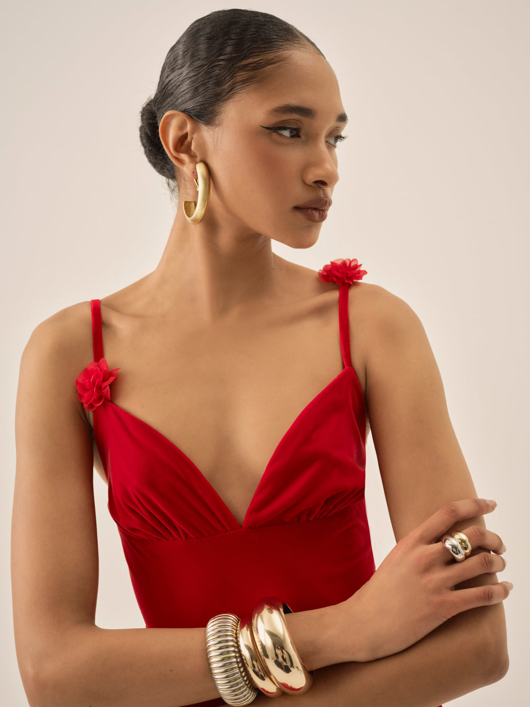 For Love and Lemons - Huda Maxi Dress - Red