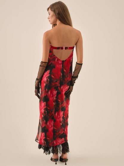 For Love and Lemons - Dark Romance Maxi Dress - Red