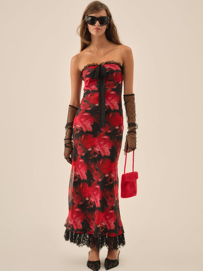 For Love and Lemons - Dark Romance Maxi Dress - Red