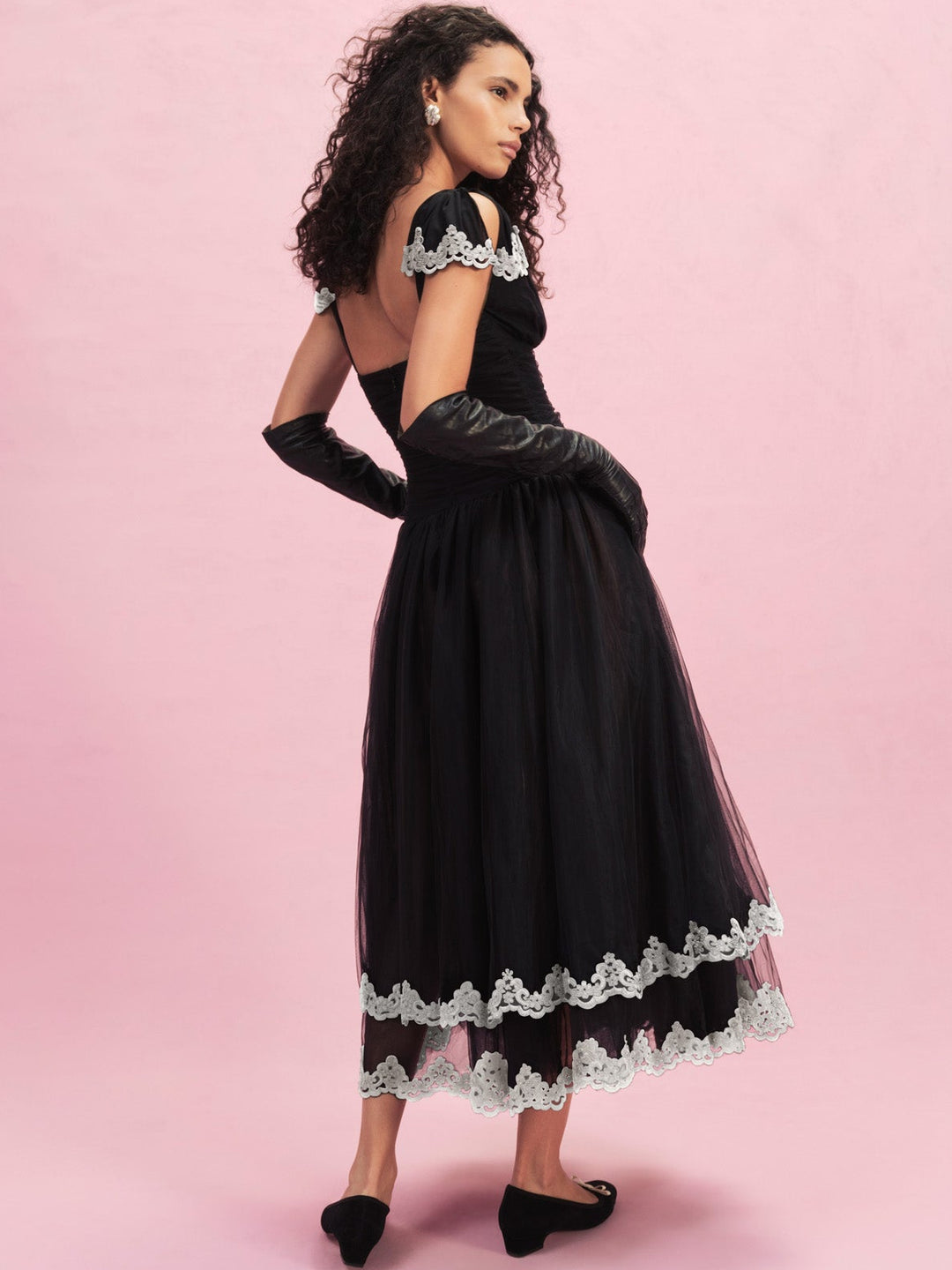 For Love and Lemons - Nicole Midi Dress - Black
