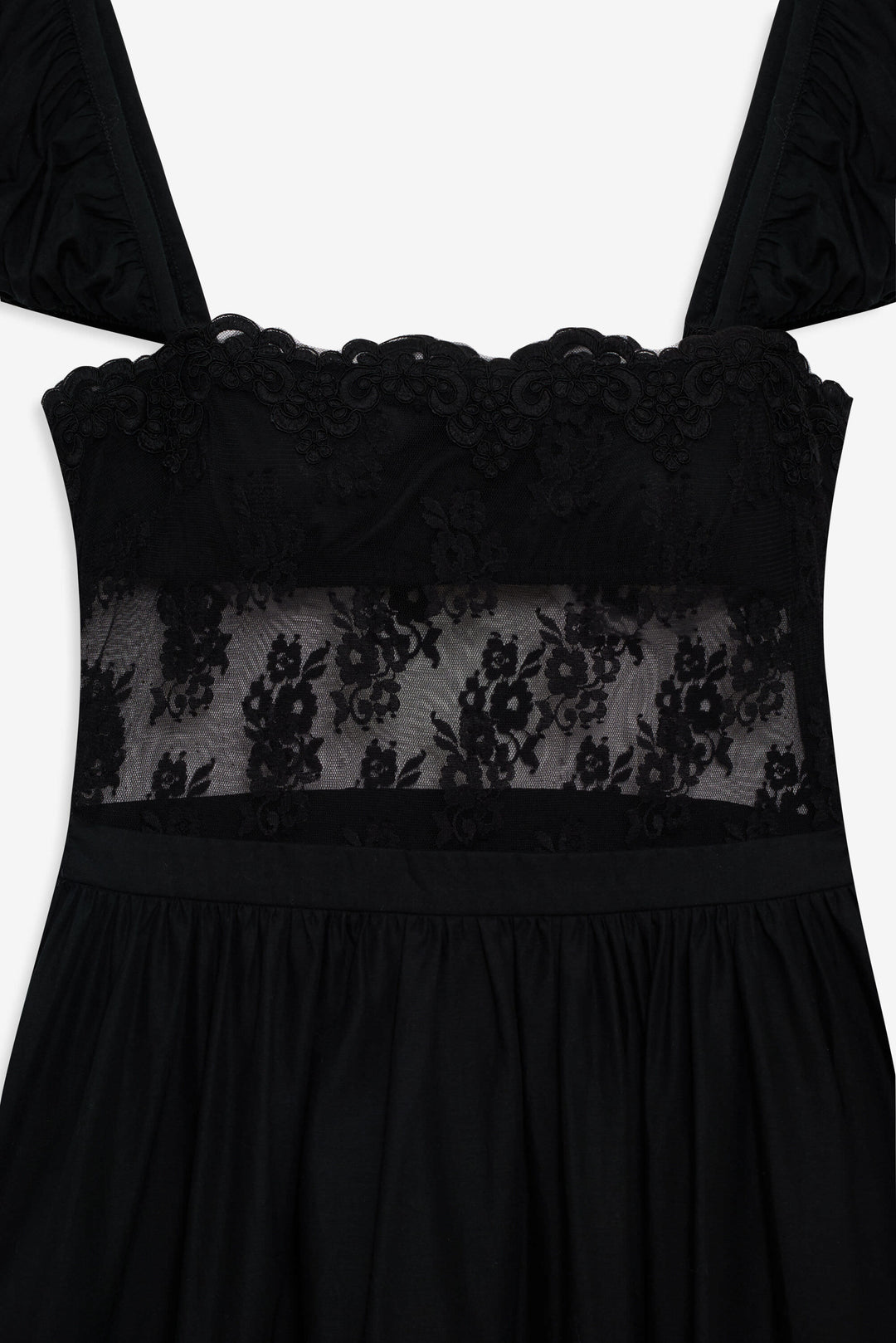 For Love and Lemons - Liya Lace Midi Dress - Black