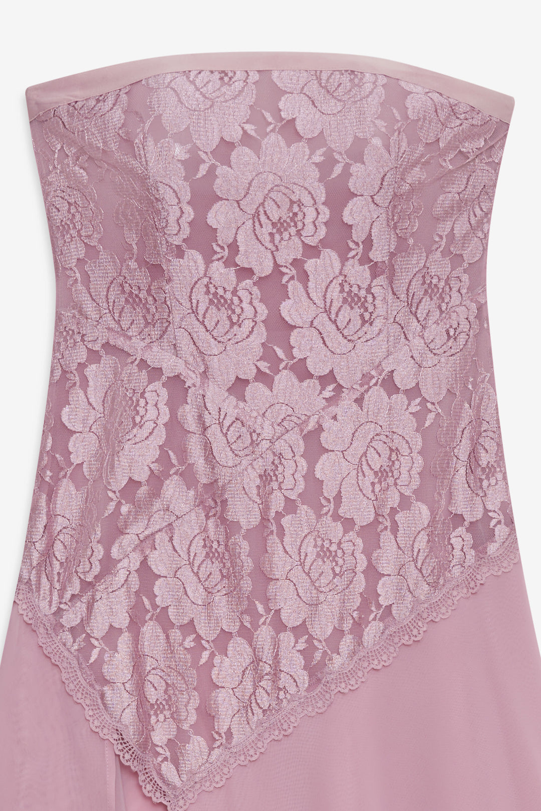For Love and Lemons - Claudia Rose Lace Strapless Midi Dress - Mulberry