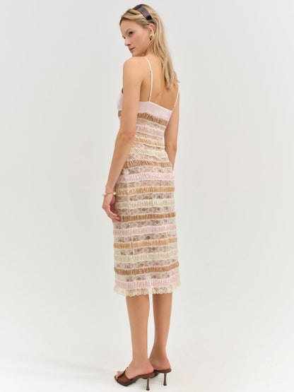 For Love and Lemons - Layer Cake Midi Dress - Pink