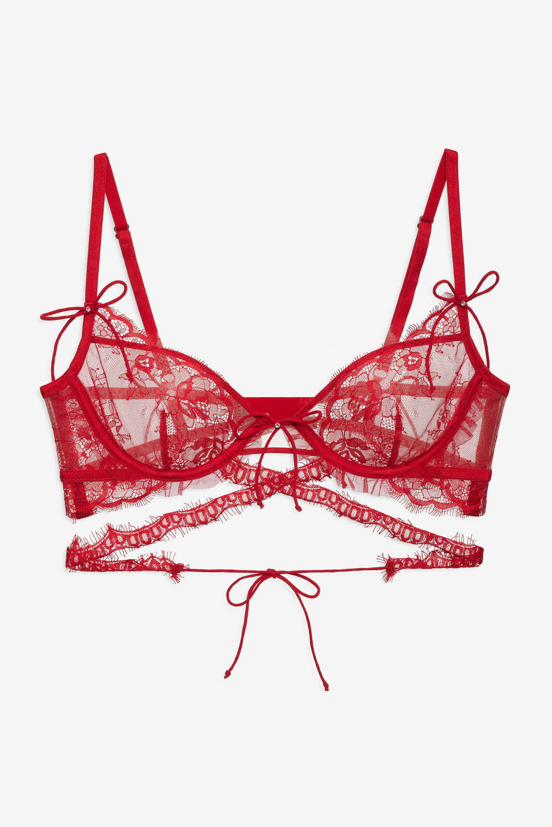 For Love and Lemons - Sonja Underwire Bra - Red