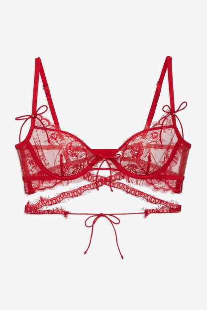 For Love and Lemons - Sonja Underwire Bra - Red