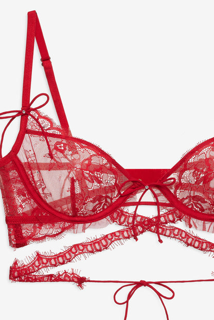 For Love and Lemons - Sonja Underwire Bra - Red