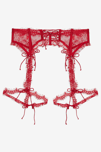 For Love and Lemons - Sonja Garter Belt - Red