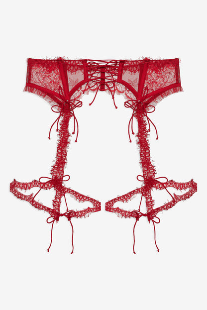 For Love and Lemons - Sonja Garter Belt - Red