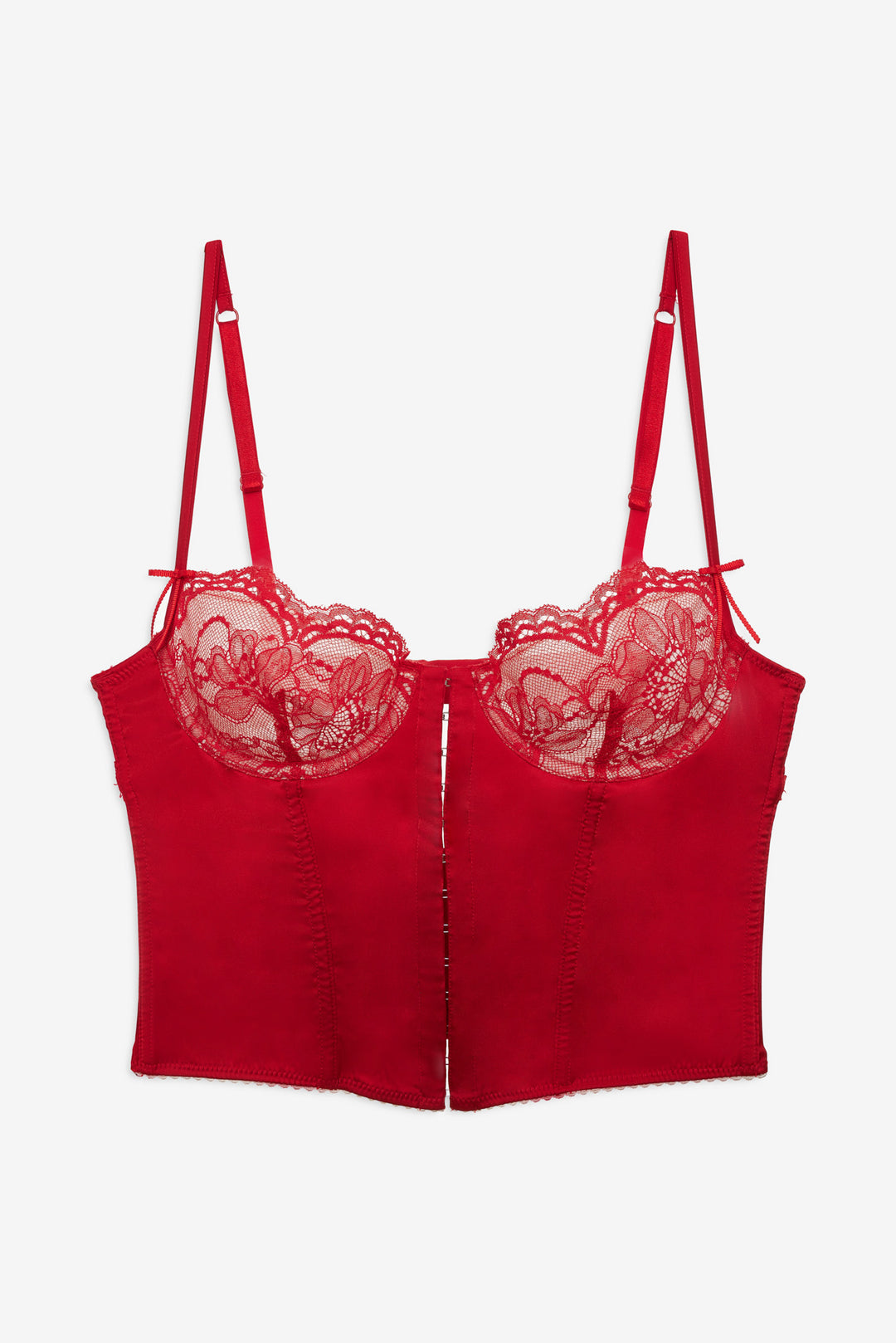 For Love and Lemons - Fiona Lace Bustier - Red
