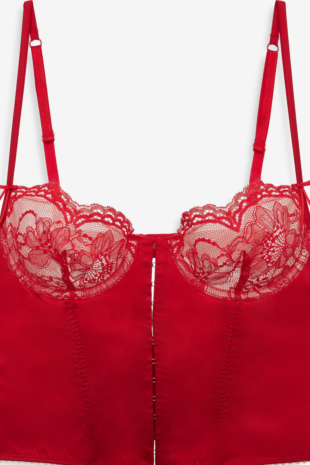 For Love and Lemons - Fiona Lace Bustier - Red
