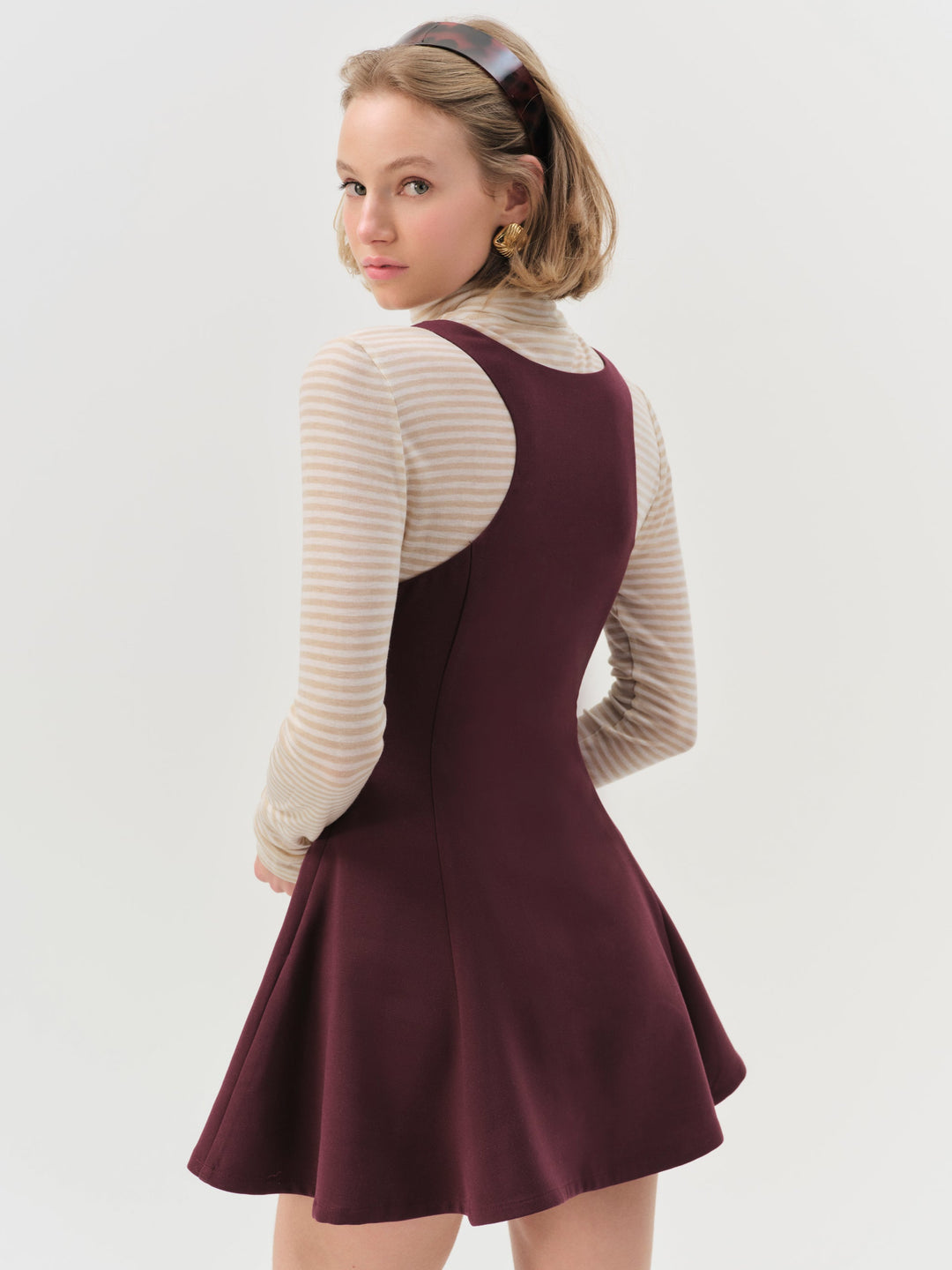 For Love and Lemons - Selena Mini Dress - Burgundy