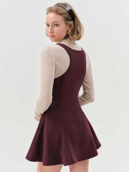 For Love and Lemons - Selena Mini Dress - Burgundy