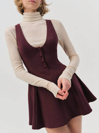 For Love and Lemons - Selena Mini Dress - Burgundy