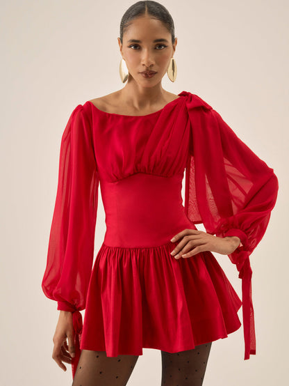 For Love and Lemons - Lucia Mini Dress - Red