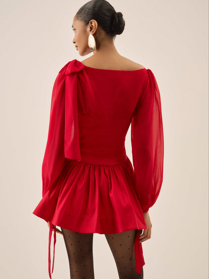 For Love and Lemons - Lucia Mini Dress - Red