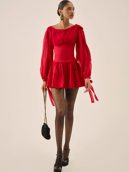 For Love and Lemons - Lucia Mini Dress - Red