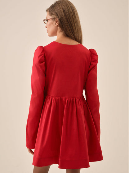 For Love and Lemons - Lucia A-Line Mini Dress - Red