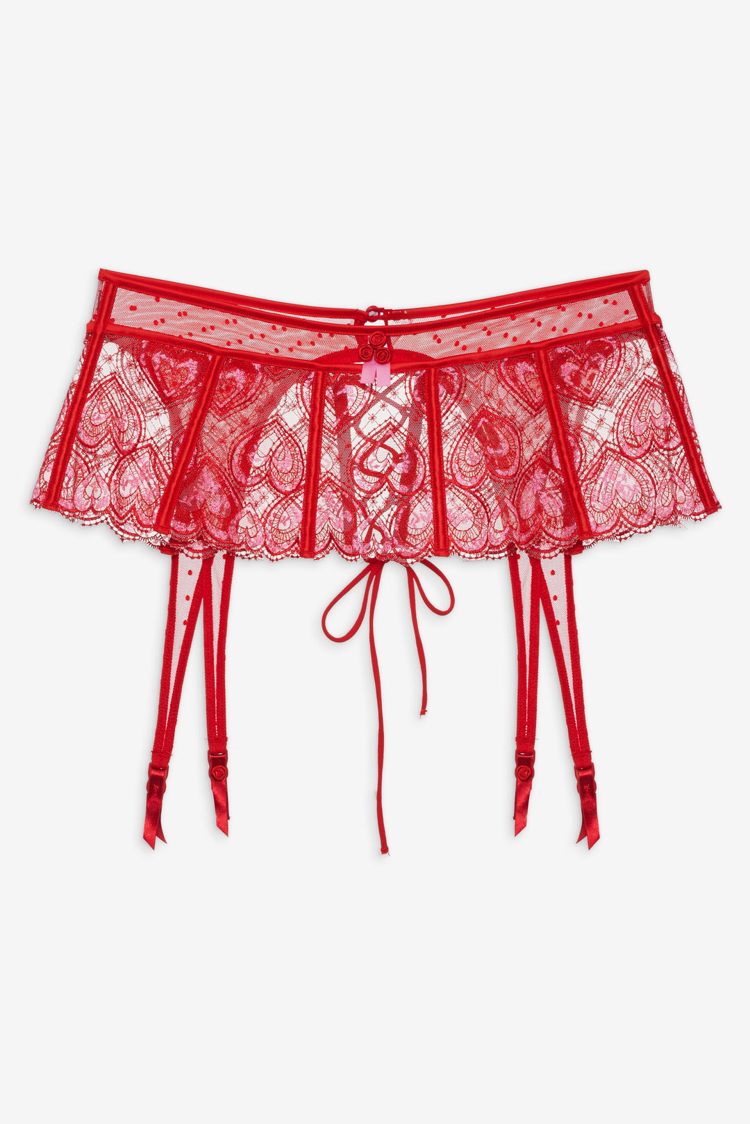 For Love and Lemons - Heartbeat Garter Belt - Red