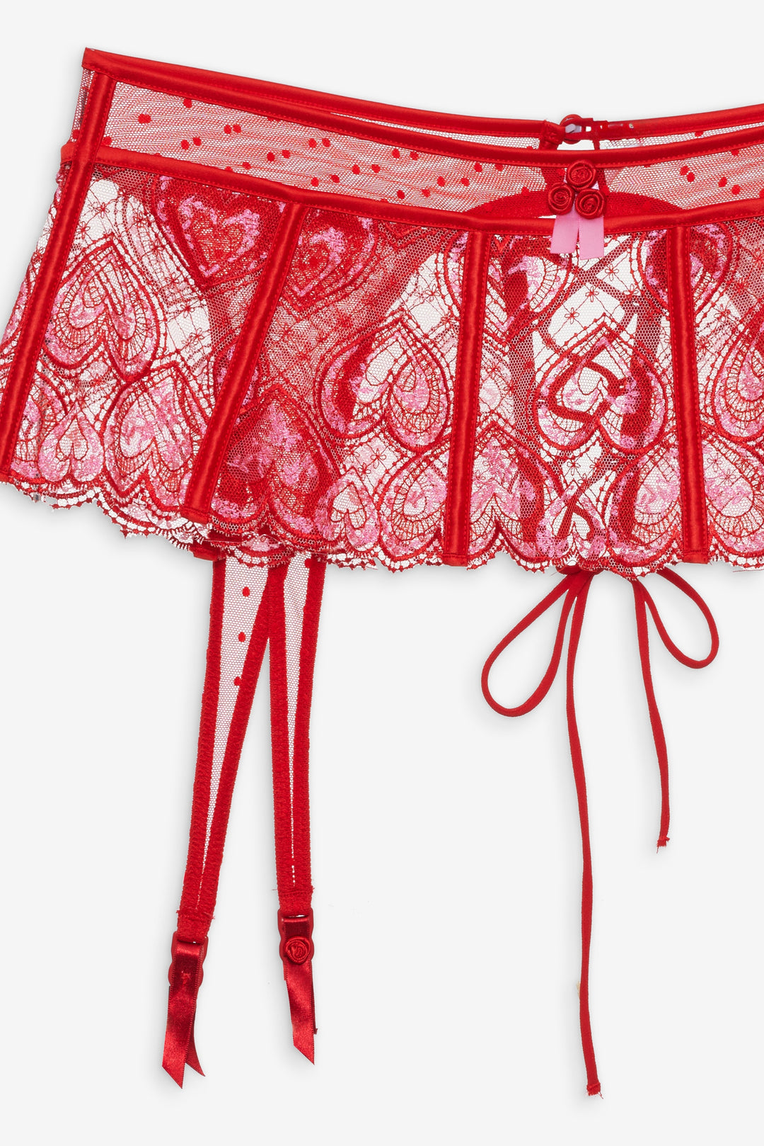 For Love and Lemons - Heartbeat Garter Belt - Red