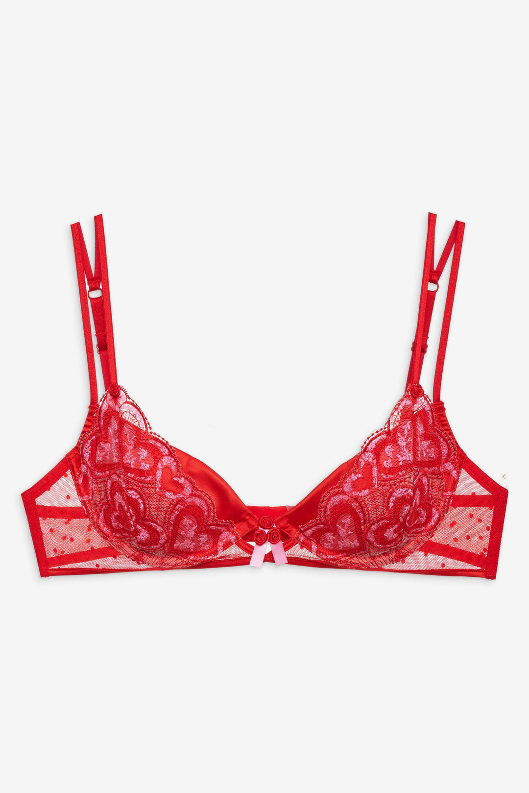 For Love and Lemons - Heartbeat Underwire Bra - Red