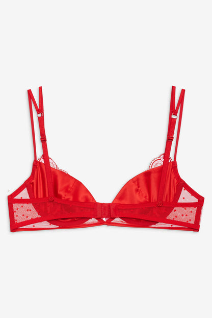 For Love and Lemons - Heartbeat Underwire Bra - Red