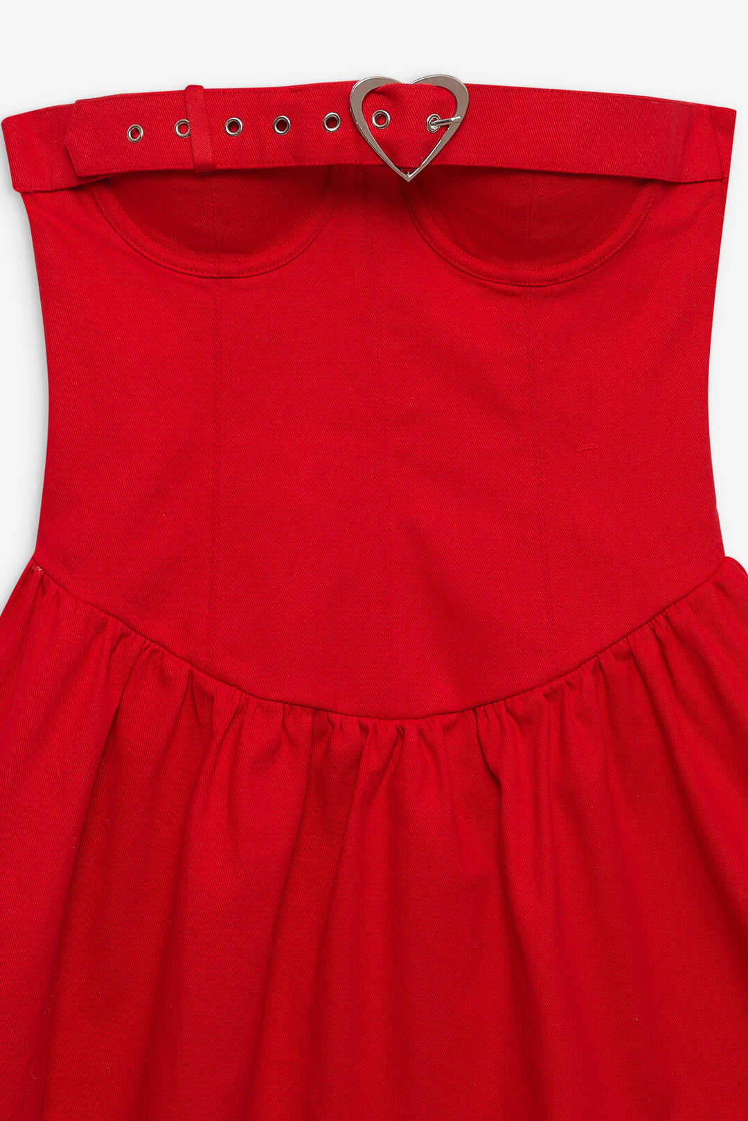 For Love and Lemons - Lipstick Denim Mini Dress - Red