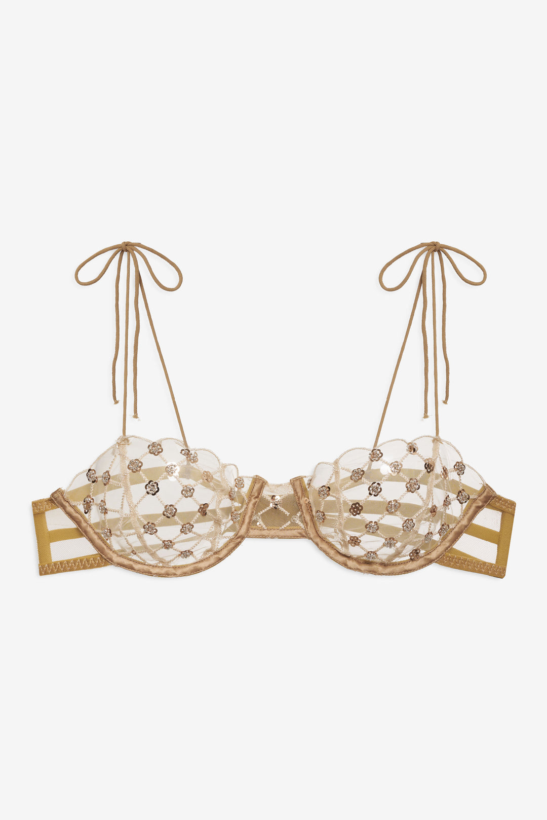 For Love and Lemons - Dazzle Me Underwire Bra - Gold
