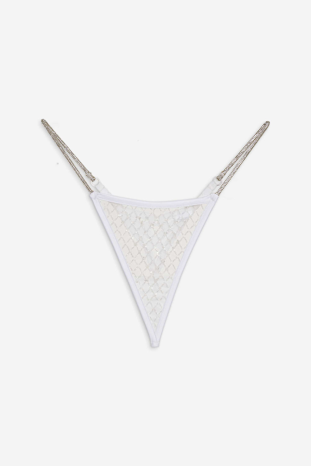 For Love and Lemons - Glitter Thong Panty - White