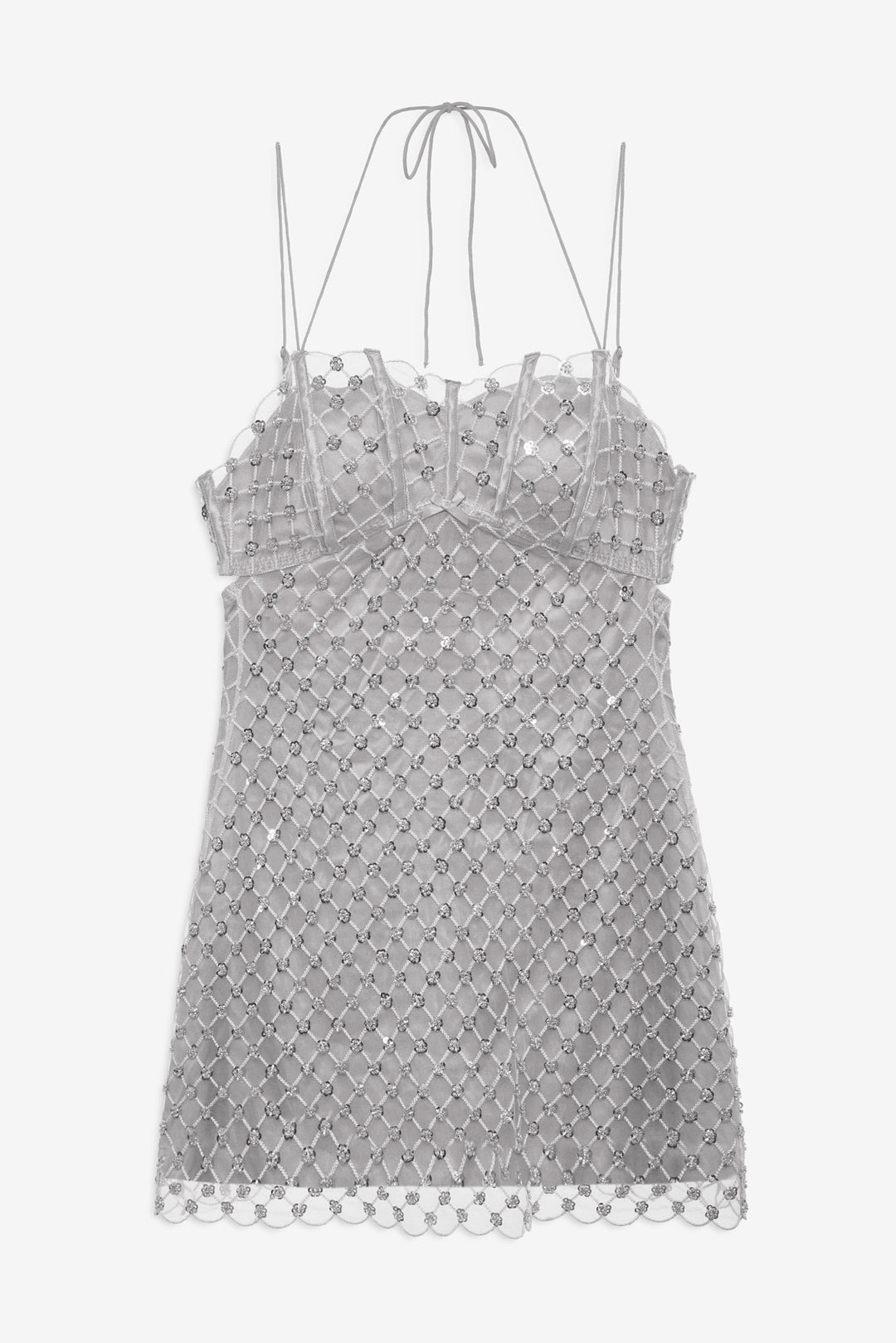 For Love and Lemons - Dazzle Me Slip Dress - Silver