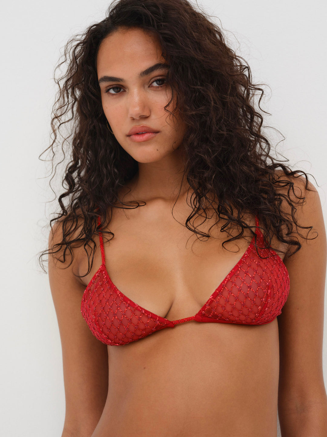 For Love and Lemons - Glitter Bralette - Red