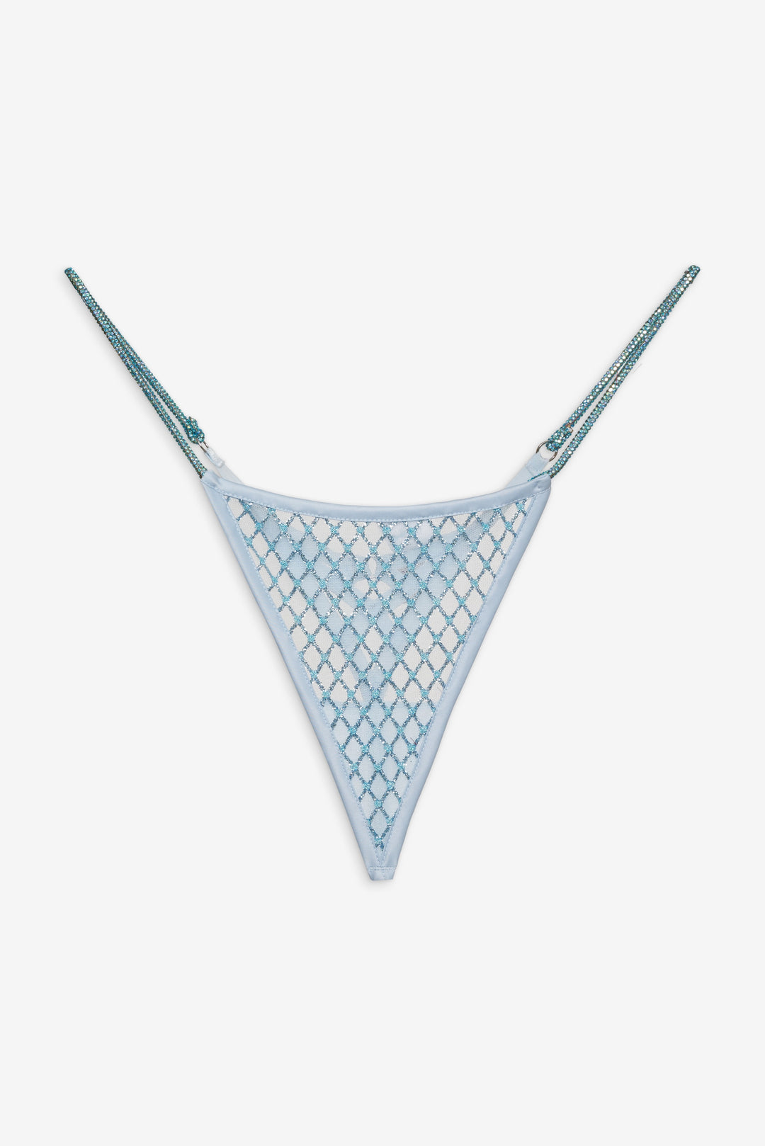 For Love and Lemons - Glitter Thong Panty - Blue