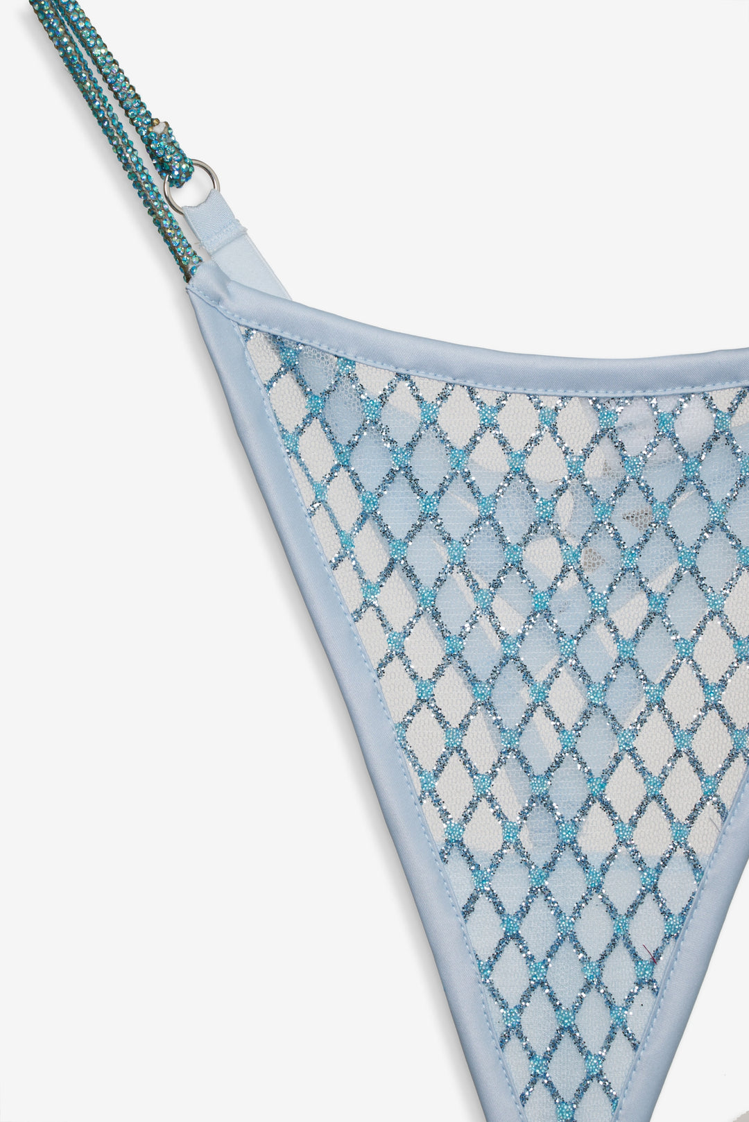For Love and Lemons - Glitter Thong Panty - Blue