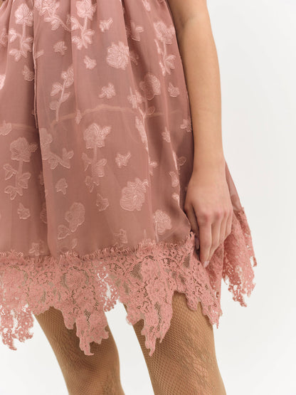 For Love and Lemons - Olivia Mini Dress - Mahogany
