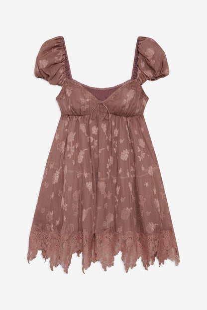 For Love and Lemons - Olivia Mini Dress - Mahogany