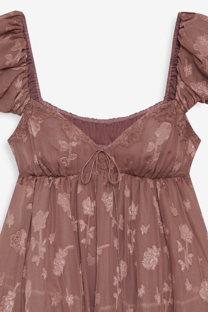 For Love and Lemons - Olivia Mini Dress - Mahogany